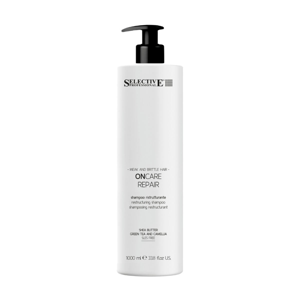 Уцінка! Реструктурувальний шампунь Selective Professional OnCare Repair Restructing Shampoo для слабкого та тонкого волосся, 1 л